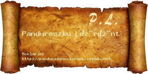 Pandureszku Lóránt névjegykártya