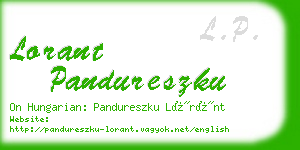 lorant pandureszku business card